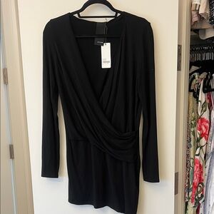 Heather Black Long Sleeve Dress NWT